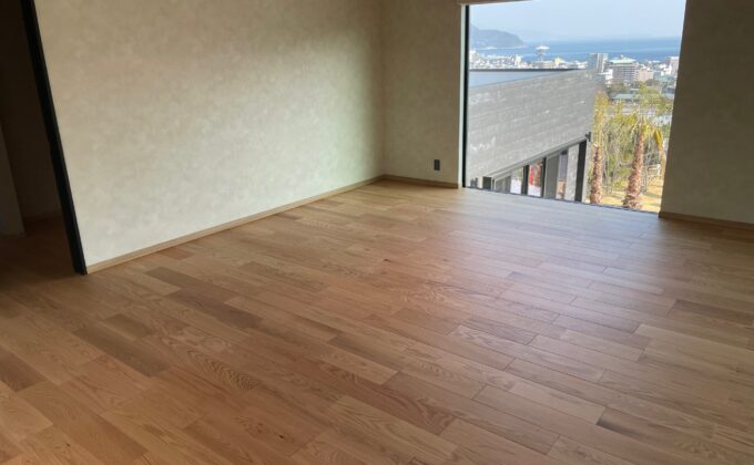 【施工前】神奈川県逗子市 ご新築戸建て Ｍ様邸 ワンニャンすべらんフロアコーティング施工事例 施工前の状態