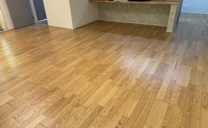 【施工前】大阪府大阪市 ご入居中戸建て Ｓ様邸 ワンニャンすべらんフロアコーティング施工事例 施工前の状態