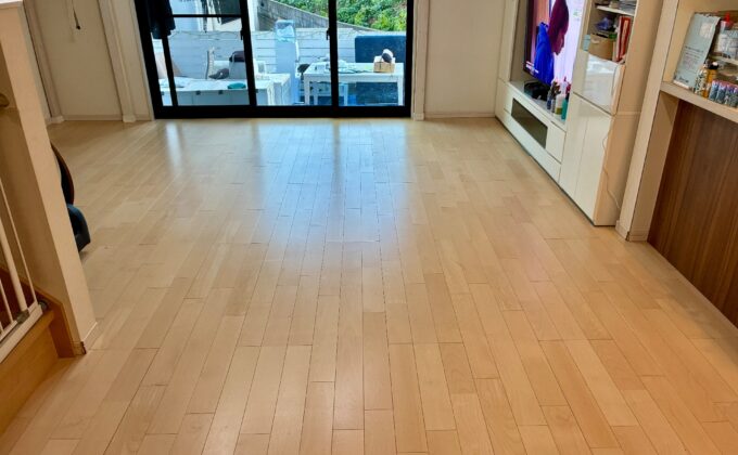 【施工後】埼玉県越谷市 ご入居中戸建て Ｓ様邸 ワンニャンすべらんフロアコーティング施工事例 ワンニャンすべらんフロアコーティング施工済み