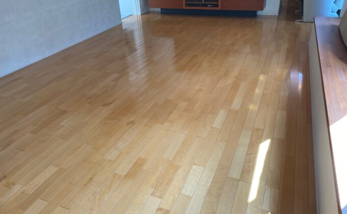 【施工前】東京都荒川区 ご入居中戸建て Ｏ様邸 ワンニャンすべらんフロアコーティング施工事例 施工前の状態