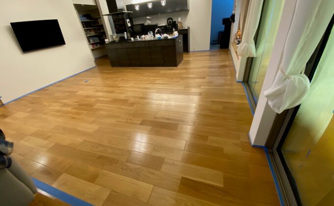 【施工後】茨城県取手市 ご入居中戸建て Ｋ様邸 ワンニャンすべらんフロアコーティング施工事例 ワンニャンすべらんフロアコーティング施工済み