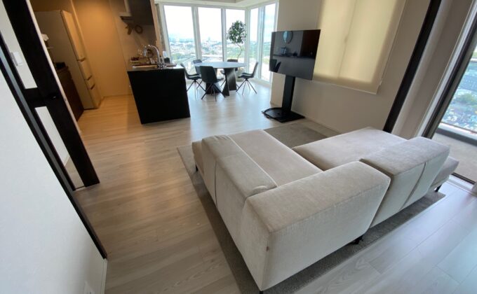 【施工前】埼玉県上尾市 ご新築マンション S様邸 ワンニャンすべらんフロアコーティング施工事例 施工前の状態