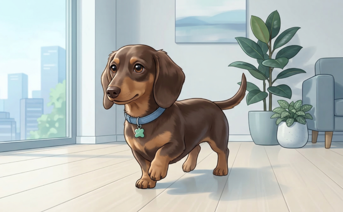 東京の自宅フローリングで安心して歩くペットとワンニャンすべらんコーティング