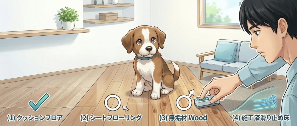 マット・ワックス・ペット専用フロアコーティングの長期コスト比較グラフイメージ