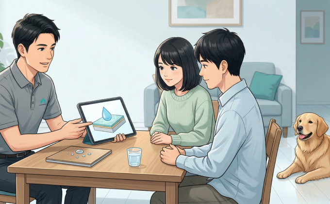 ペット用フロアコーティング耐水性JIS試験の根拠と業者選びの視点