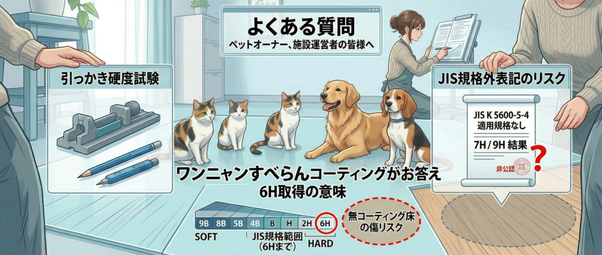 フロアコーティング引っかき硬度試験JIS規格よくある質問