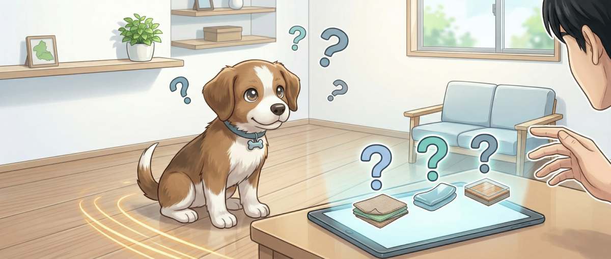 クッションフロア・シートフローリング・無垢材のコーティング施工可否チェックイメージ