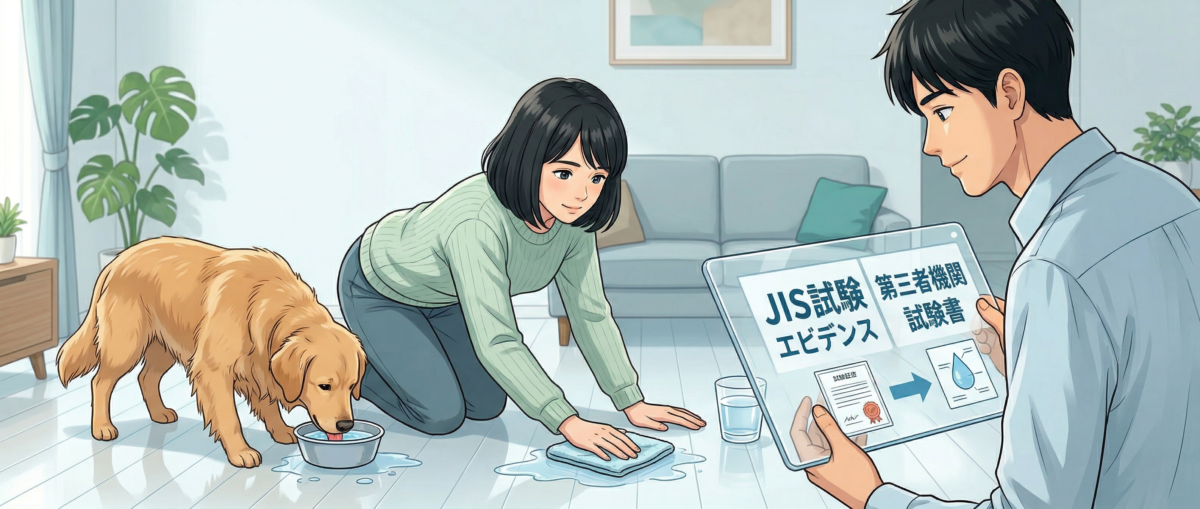 フロアコーティング耐水性評価試験の概要と必要性