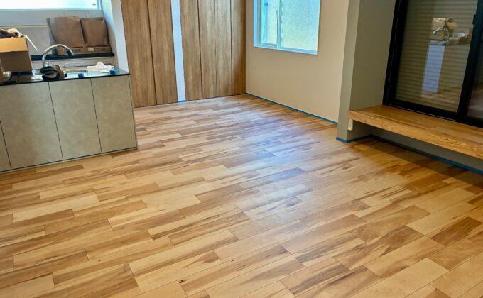 【施工前】神奈川県横浜市 ご新築戸建て Ｏ様邸 ワンニャンすべらんフロアコーティング施工事例 施工前の状態