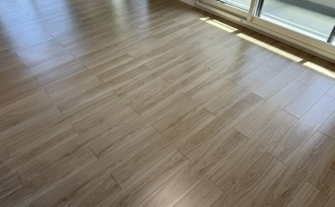 【施工後】広島県広島市 ご新築マンション Ｎ様邸 ワンニャンすべらんフロアコーティング施工済み