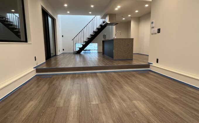 【施工前】福岡県福岡市 ご新築戸建て Ｔ様邸 ワンニャンすべらんフロアコーティング施工事例 施工前の状態