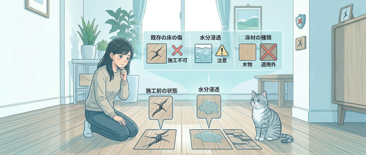 猫のフローリングコーティングが向かないケースと注意点の一覧