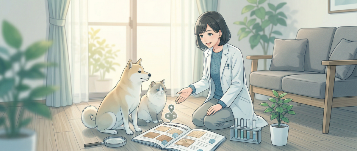 フロアコーティングの安全性根拠と試験エビデンス確認イメージ