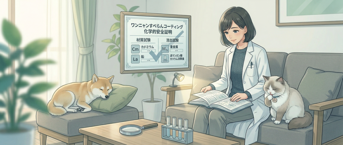 食品衛生法規格試験の材質試験と溶出試験の4項目解説イメージ