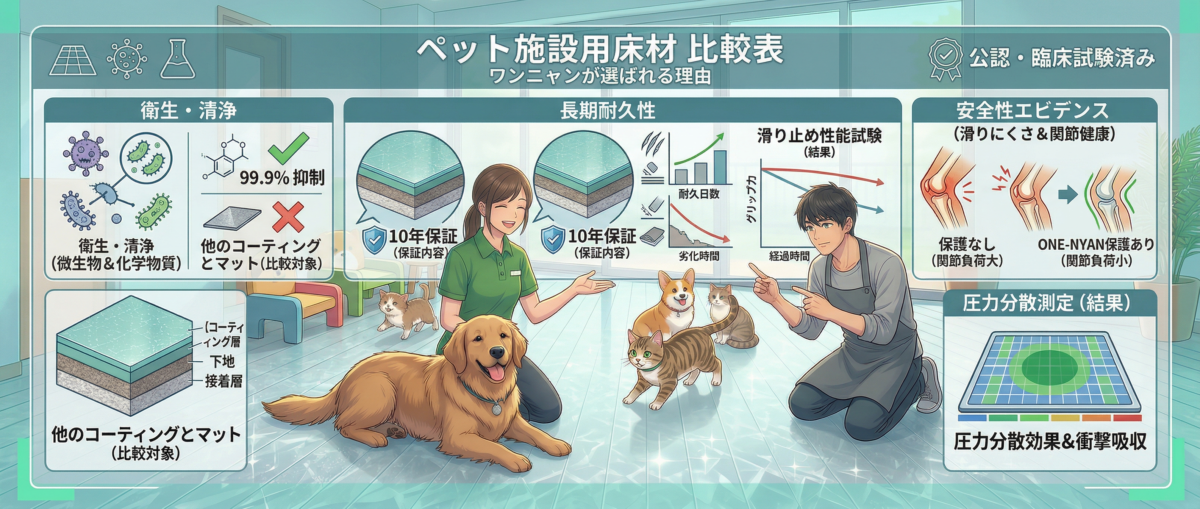 マット・ワックス・フロアコーティングを施設視点で徹底比較した結果