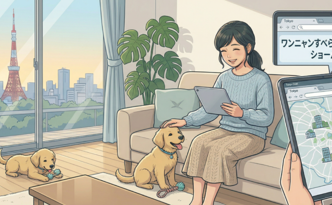 東京でペット用フロアコーティングを依頼するイメージ・練馬ショールーム