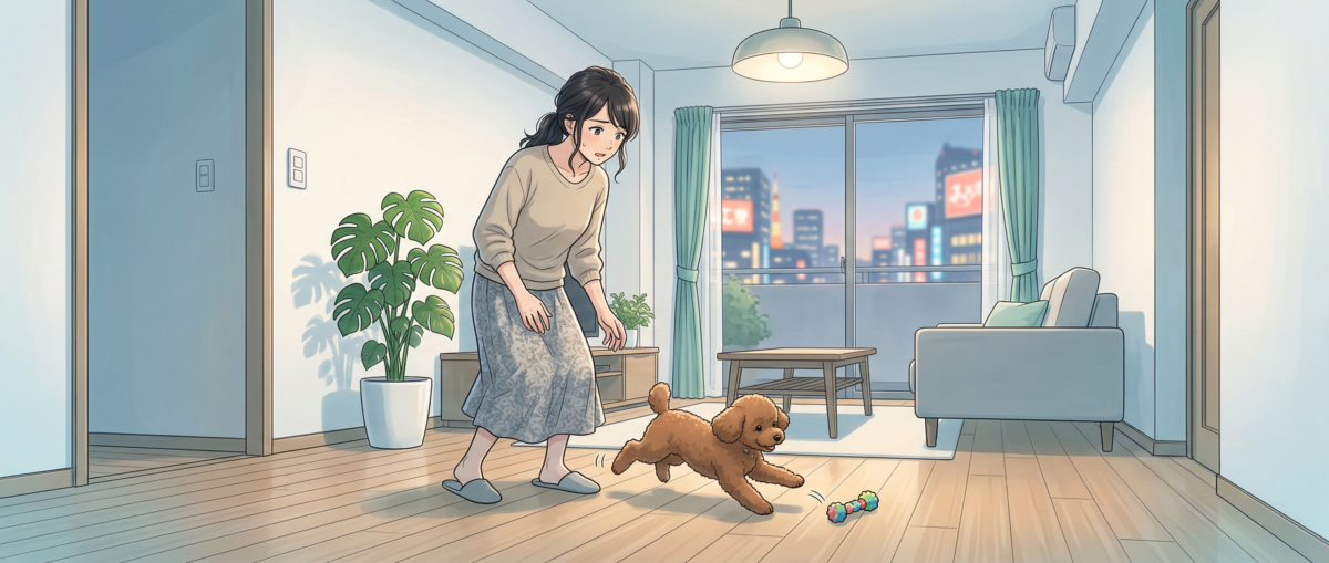 東京のマンションでフローリングを歩く犬・猫の関節リスクと滑り問題