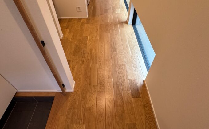 【施工前】東京都品川区 ご新築戸建て Ｏ様邸 ワンニャンすべらんフロアコーティング施工事例 施工前の状態