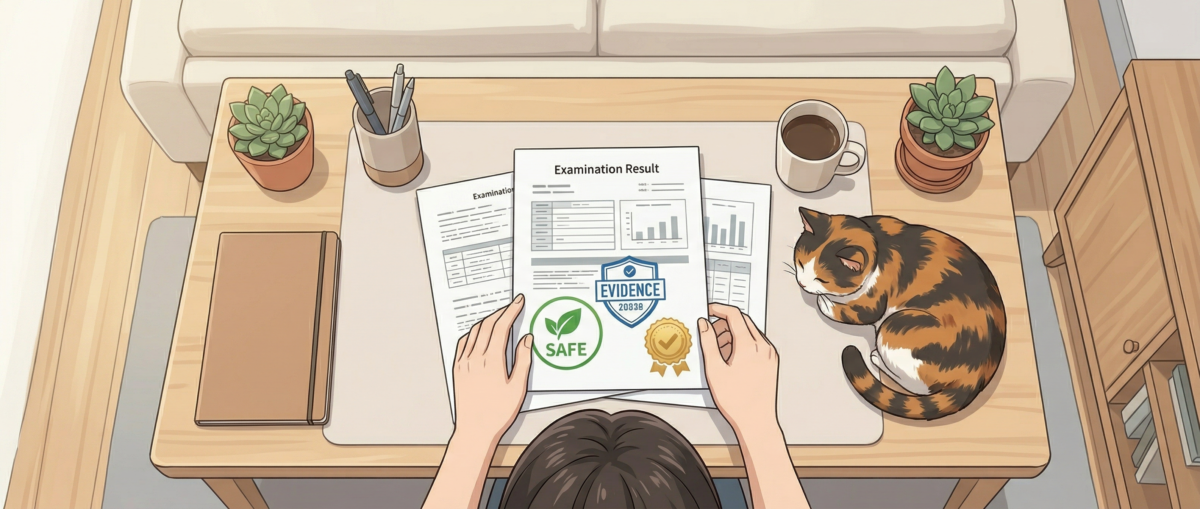 F☆☆☆☆・VOC13物質試験・食品衛生法試験の安全性エビデンス確認