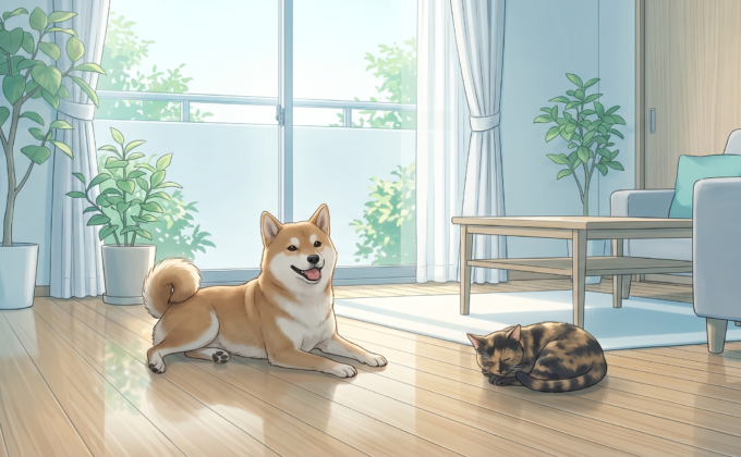 フロアコーティング促進耐候性能試験とペットの長期美観