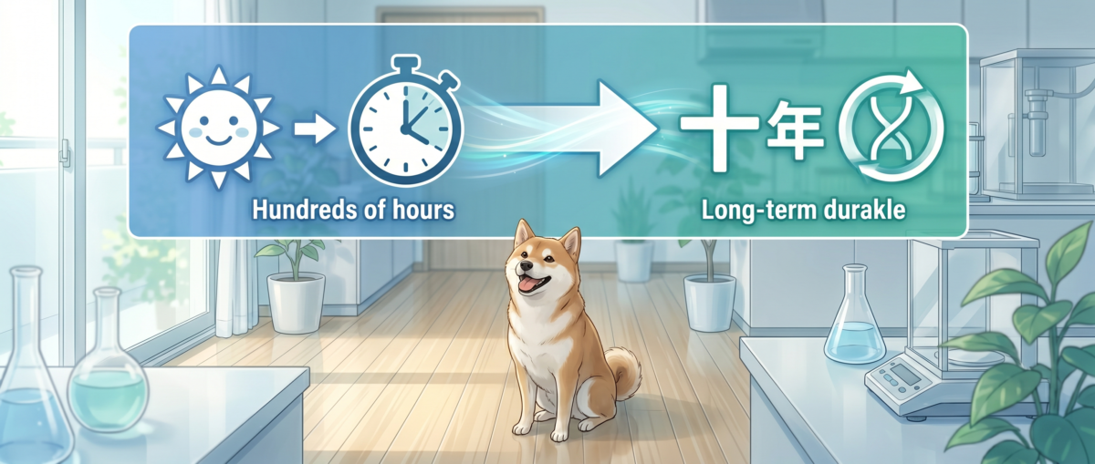 JIS K 5600-7-7キセノンランプ法による促進耐候性能試験のイメージ