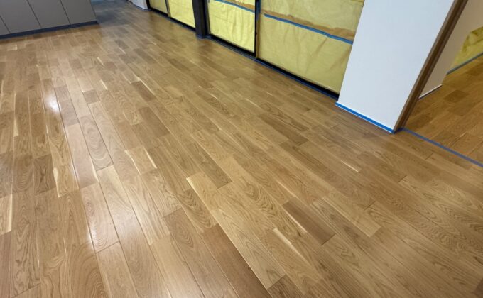 【施工後】東京都品川区 ご新築戸建て Ｏ様邸 ワンニャンすべらんフロアコーティング施工事例 ワンニャンすべらんフロアコーティング施工済み