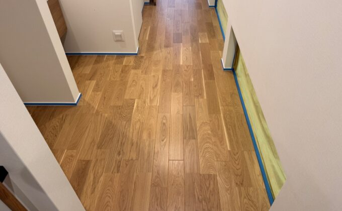 【施工後】東京都品川区 ご新築戸建て Ｏ様邸 ワンニャンすべらんフロアコーティング施工事例 ワンニャンすべらんフロアコーティング施工済み