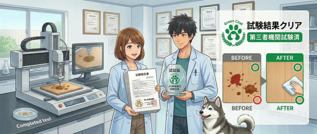 日本塗料検査協会東支部発行の耐汚染性試験結果報告書