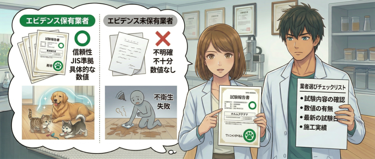 フロアコーティング試験報告書の見方と信頼できる業者の選び方