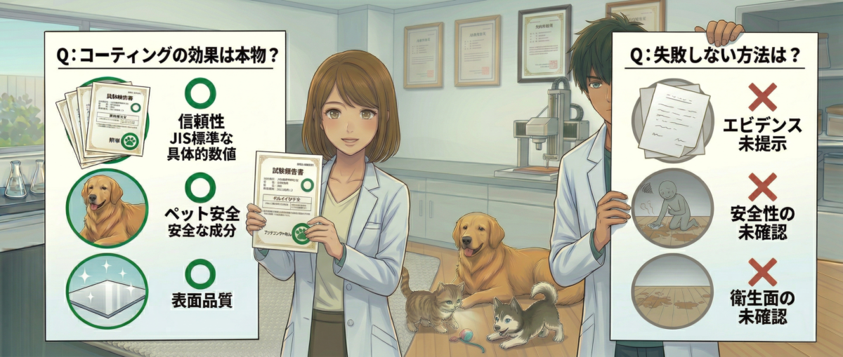 ペット用フロアコーティング耐防汚性よくある質問FAQ