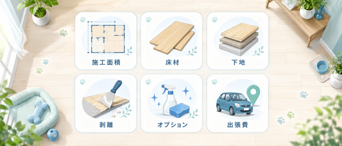 費用を左右する要因を示した図